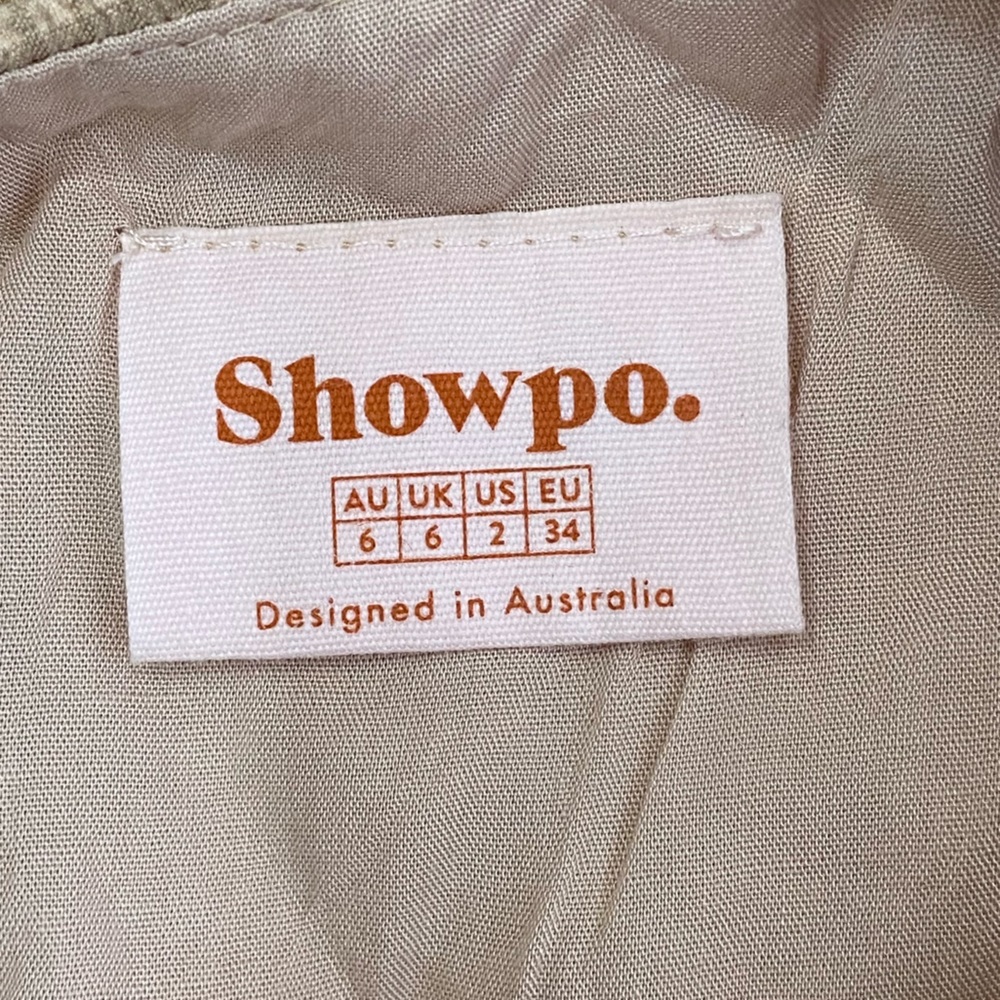 Showpo Darcia Dress in Beige Check Sz 2 - Picture 15 of 16